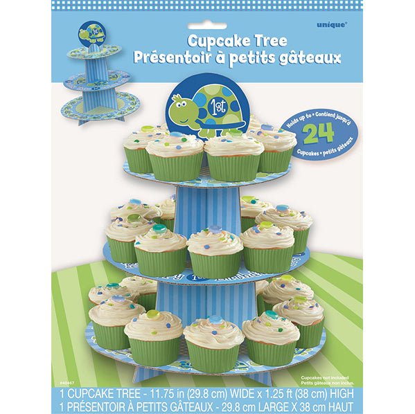1st Birthday Turtle Cupcake Tree - The Party Marketplace