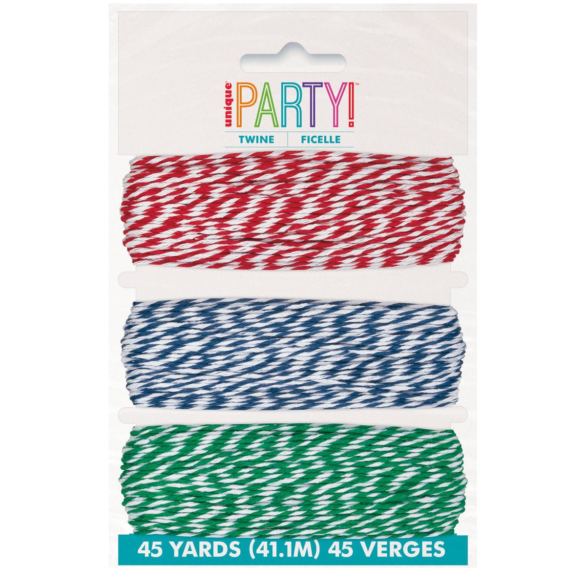 3 Twine Red, Blue, Green 41.4m - The Party Marketplace