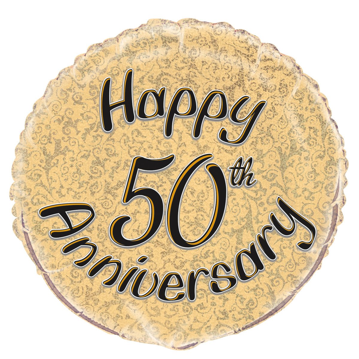 50th Anniversary Foil Prismatic Balloon 45cm - The Party Marketplace
