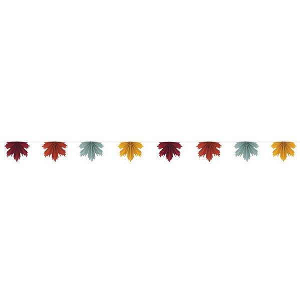 Autumn Leaves - Leaf Paper Garland (2.43m) - The Party Marketplace
