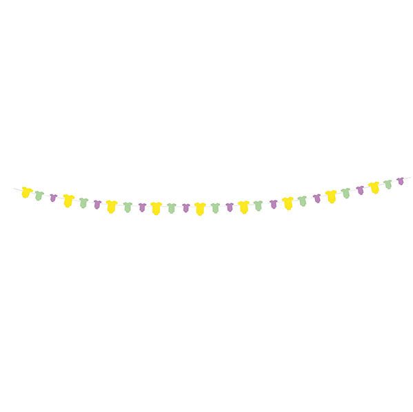 Baby Onesie Paper Garland (2.74m) - The Party Marketplace