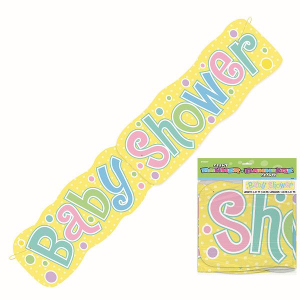 "Baby Shower" Giant Jointed Banner - 1.36m - The Party Marketplace