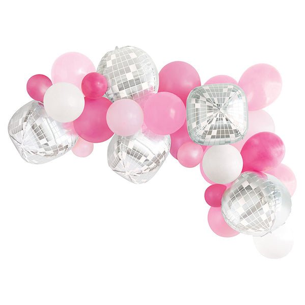 Balloon Arch Kit "Pink & Disco Ball" (25 piece set) - The Party Marketplace