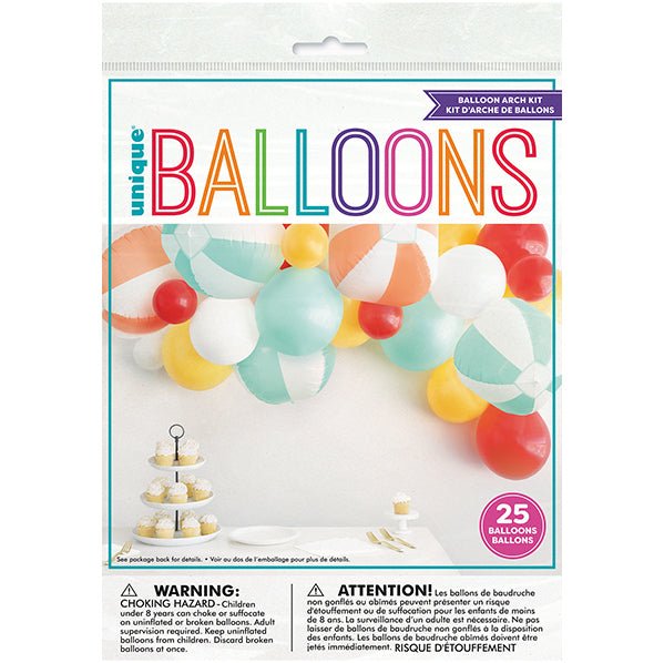 Balloon Arch Kit "Poolside Summer" (25 piece set) - The Party Marketplace