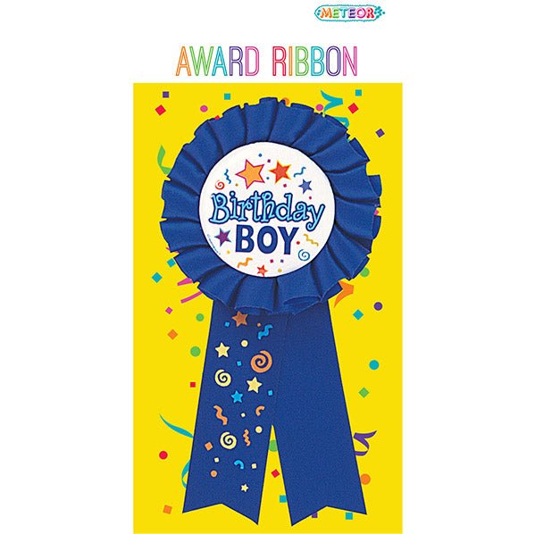 "Birthday Boy" Award Ribbon - The Party Marketplace