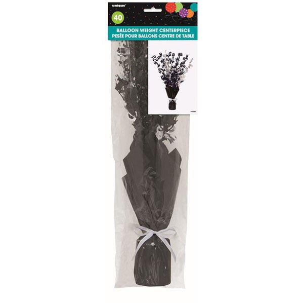 Birthday Cheer "40" Balloon Weight Centrepiece 40cm - The Party Marketplace