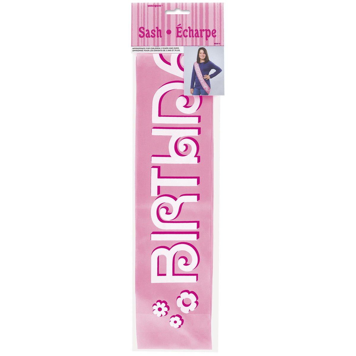 "Birthday Girl" Satin Sash Pink - The Party Marketplace