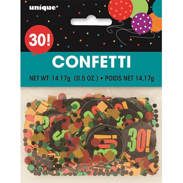 Birthday Glitz "30" Confetti (14g) - The Party Marketplace