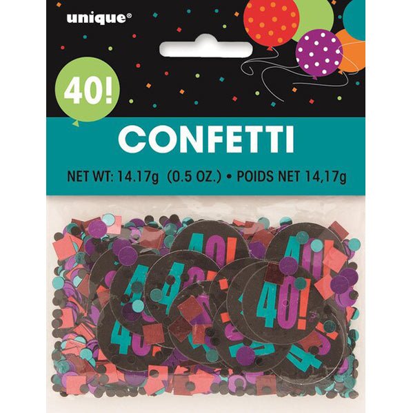 Birthday Glitz "40" Confetti (14g) - The Party Marketplace