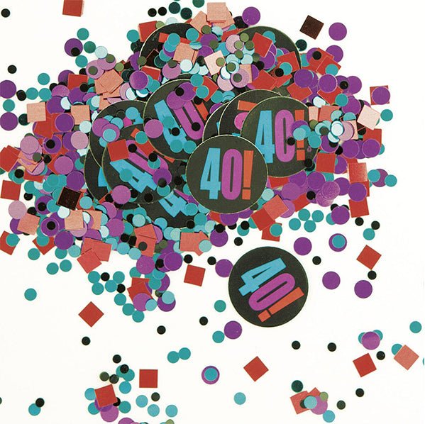 Birthday Glitz "40" Confetti (14g) - The Party Marketplace