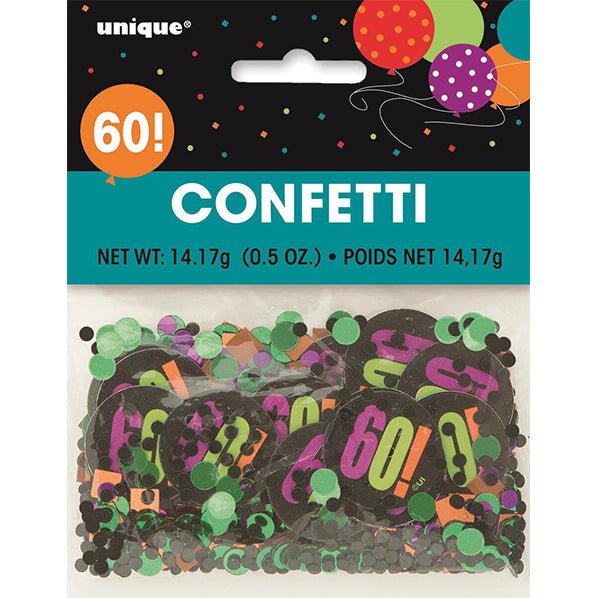 Birthday Glitz "60" Confetti (14g) - The Party Marketplace