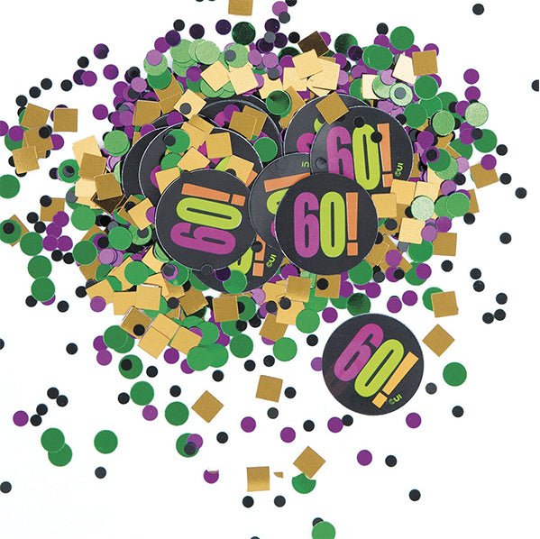 Birthday Glitz "60" Confetti (14g) - The Party Marketplace