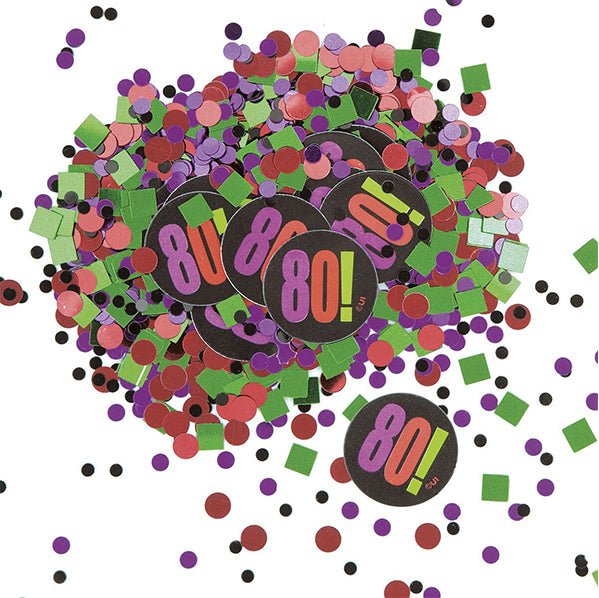 Birthday Glitz "80" Confetti (14g) - The Party Marketplace
