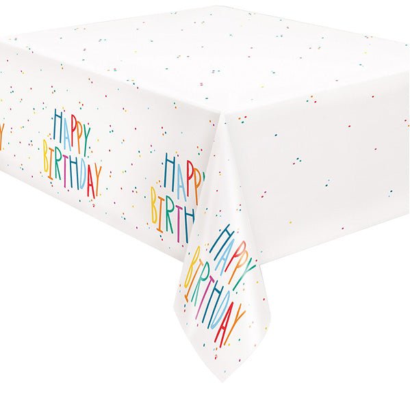 Birthday Mayhem Printed Tablecover 137cm x 213cm - The Party Marketplace