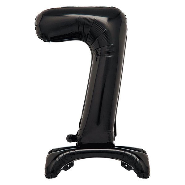 Black "7" Giant Standing Numeral Foil Balloon (76cm) - The Party Marketplace