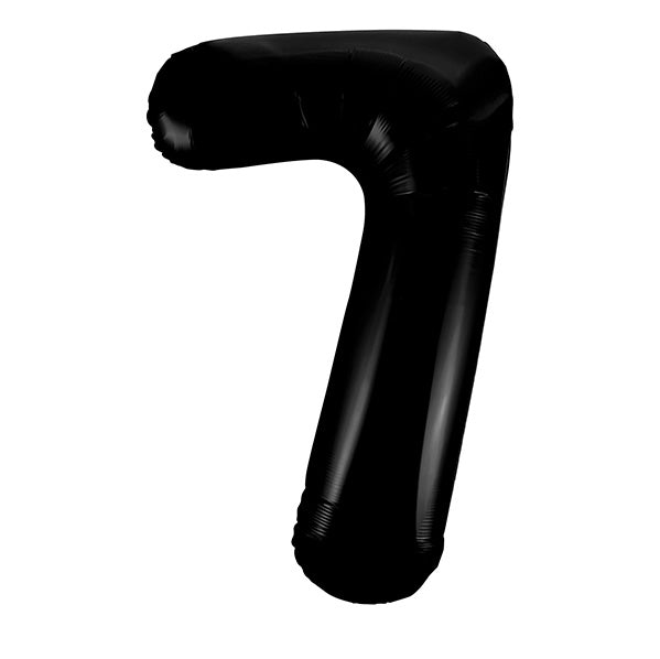 Black "7" Numeral Foil Balloon (86cm) - The Party Marketplace