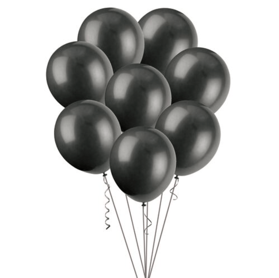 Black Decorator Balloons 30cm (Pack of 100) - The Party Marketplace