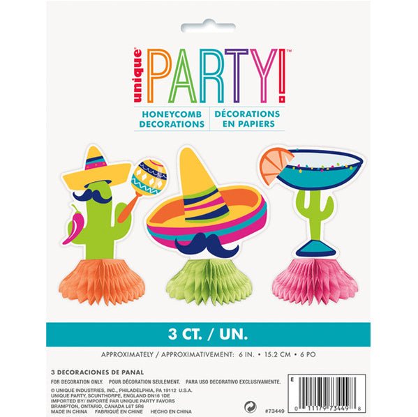 Boho Fiesta Mini Honeycomb Decorations (Pack of 3) - The Party Marketplace