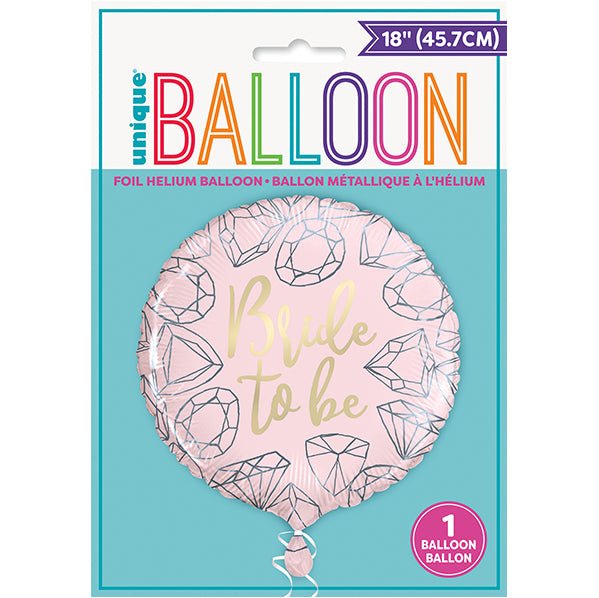 "Bride To Be" Diamonds Foil Balloon 45cm - The Party Marketplace