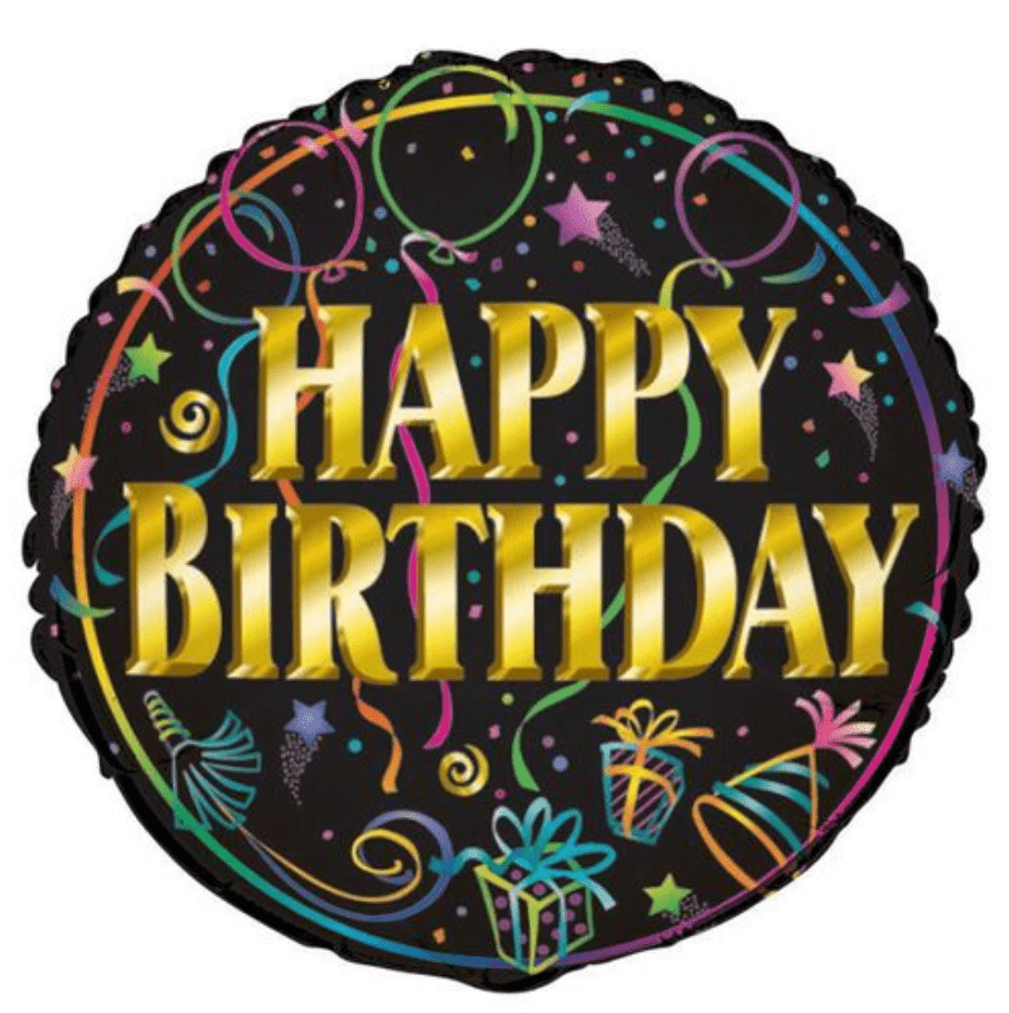 Brilliance "Happy Birthday" Foil Balloon 45cm - The Party Marketplace