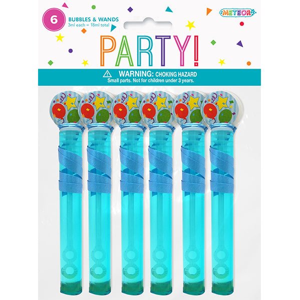 Bubbles & Wands - Blue (Pack of 6) - The Party Marketplace