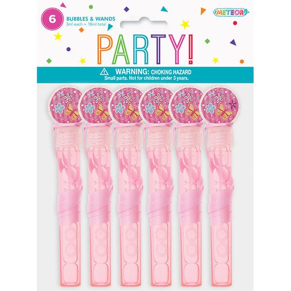 Bubbles & Wands - Pink (Pack of 6) - The Party Marketplace