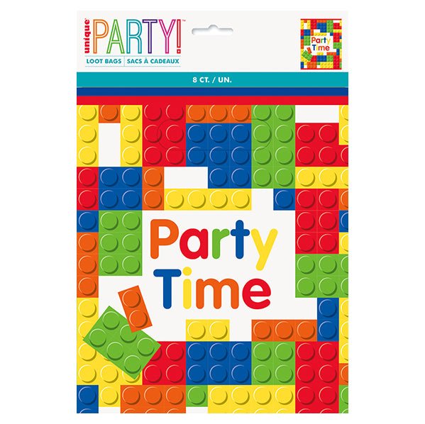 Building Blocks Birthday Loot Bags (Pack of 8) - The Party Marketplace