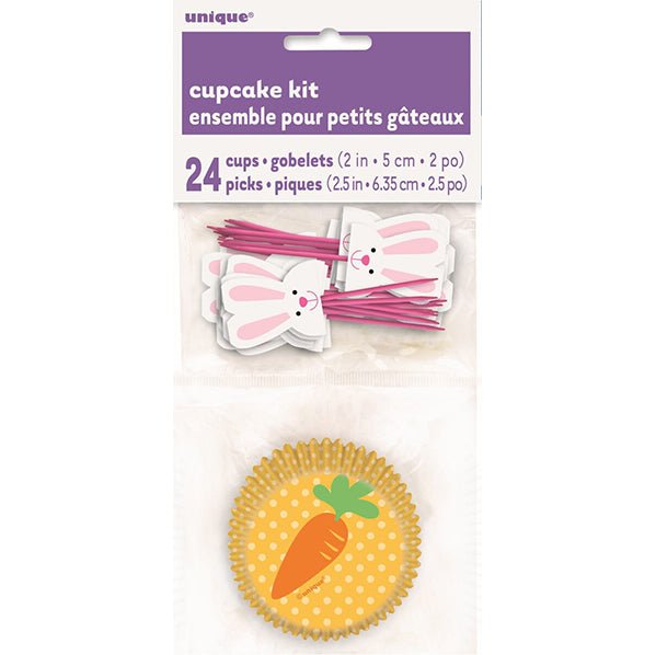 Bunny & Carrot Cupcake Kit (For 24) - The Party Marketplace