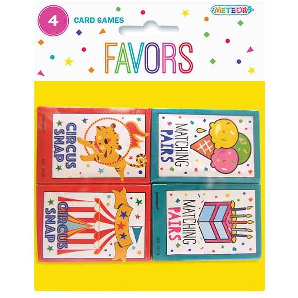 Card Games (Pack of 4) - The Party Marketplace