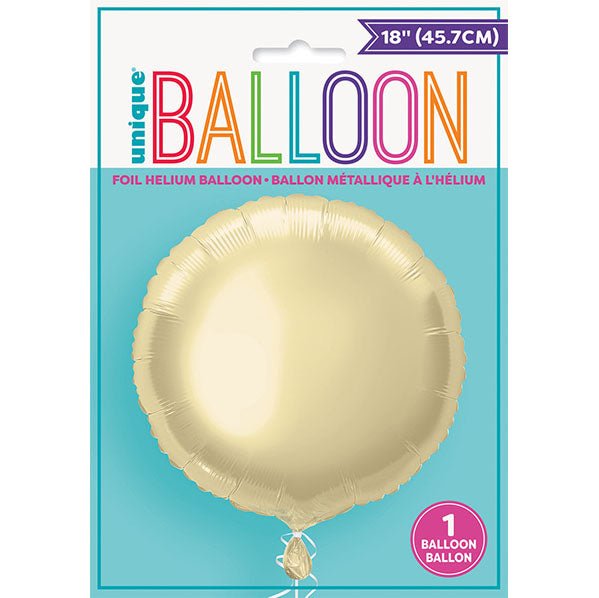 Champagne Gold Round Foil Balloon 45cm - The Party Marketplace