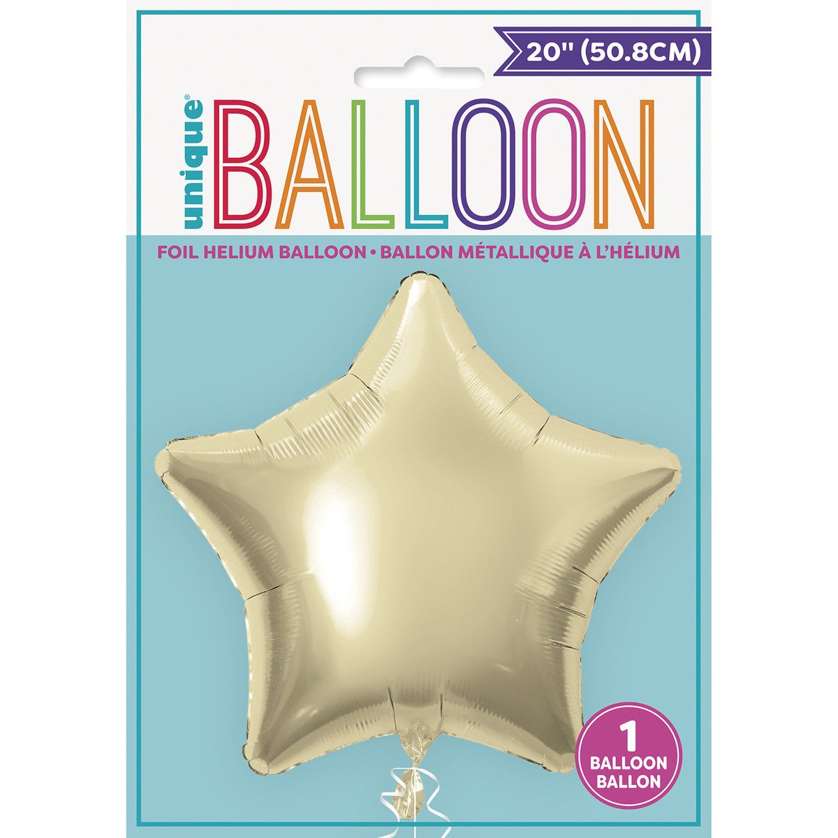 Champagne Gold Star Foil Balloon 50cm - The Party Marketplace