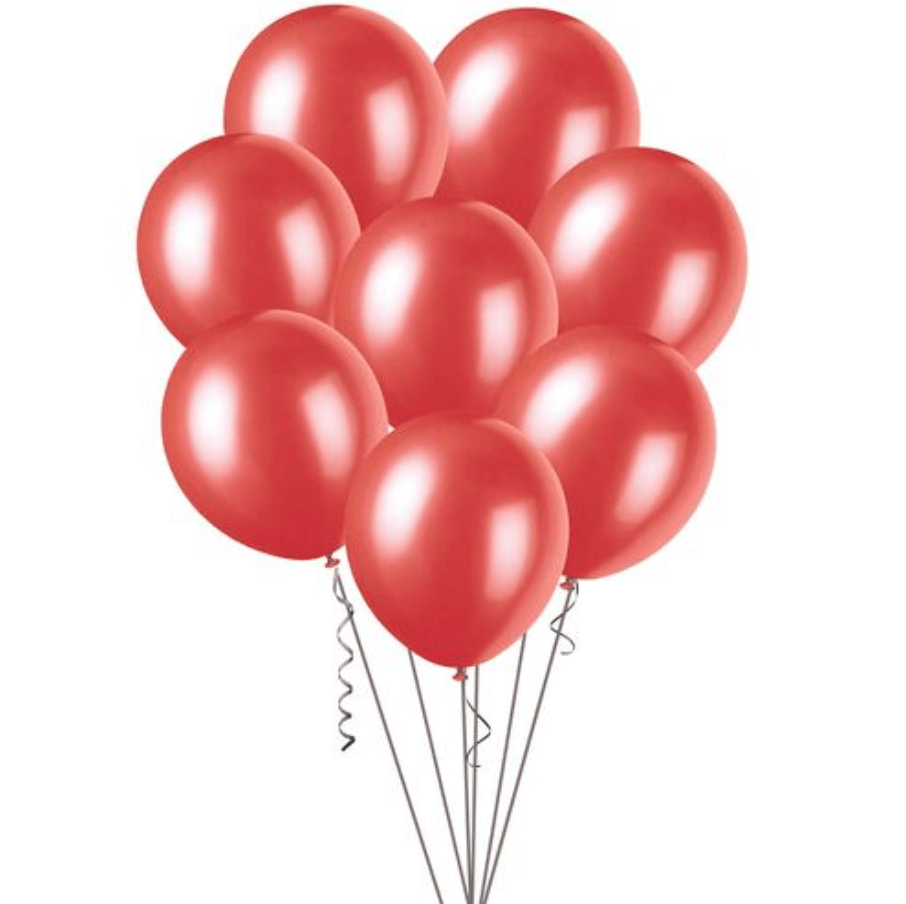 Cherry Red Metallic Balloons 30cm (Pack of 25) - The Party Marketplace