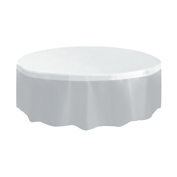 Clear Round Plastic Tablecover 213cm - The Party Marketplace
