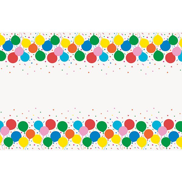 Colourful Balloons Printed Tablecover 137cm x 213cm - The Party Marketplace