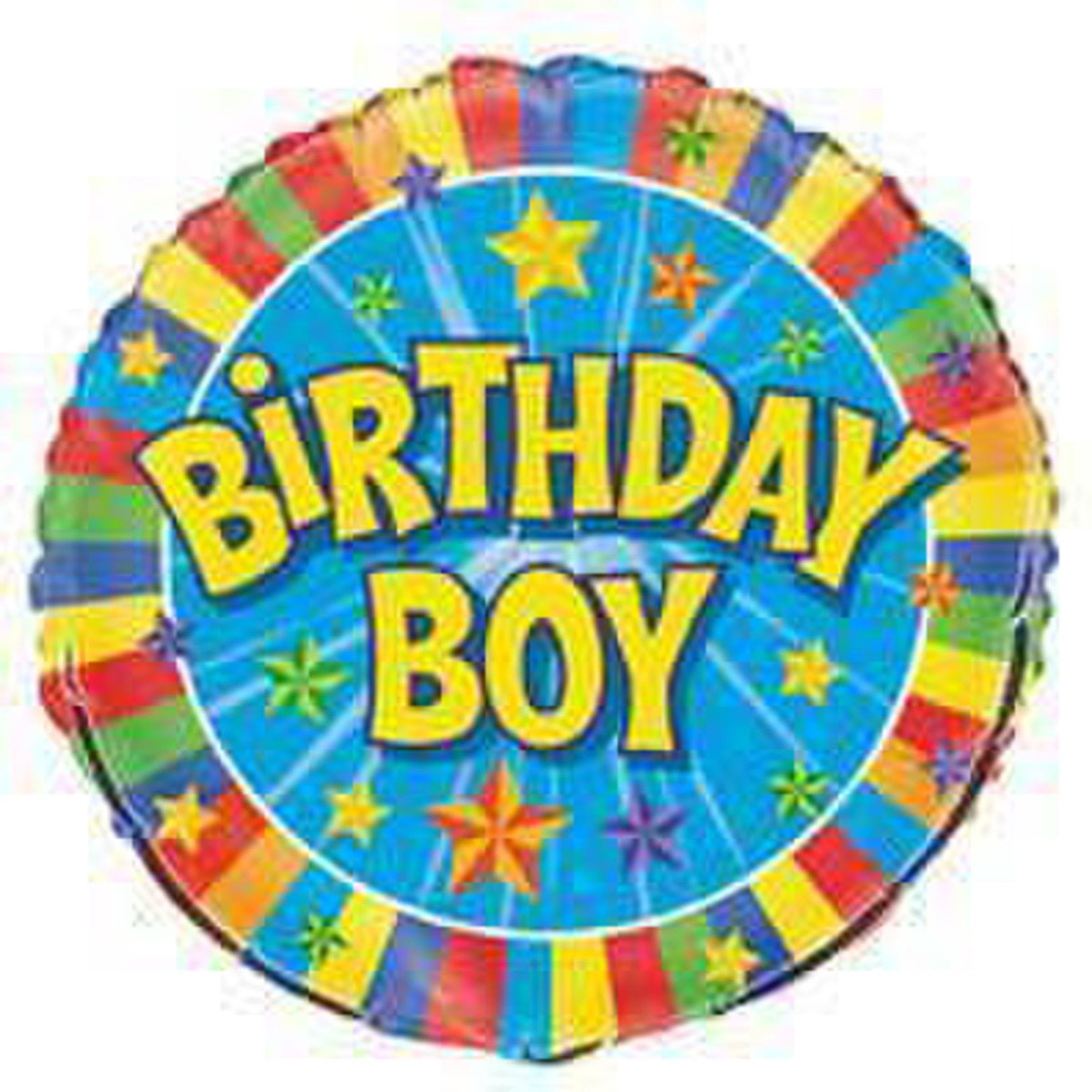 Colourful "Birthday Boy" Foil Balloon 45cm - The Party Marketplace
