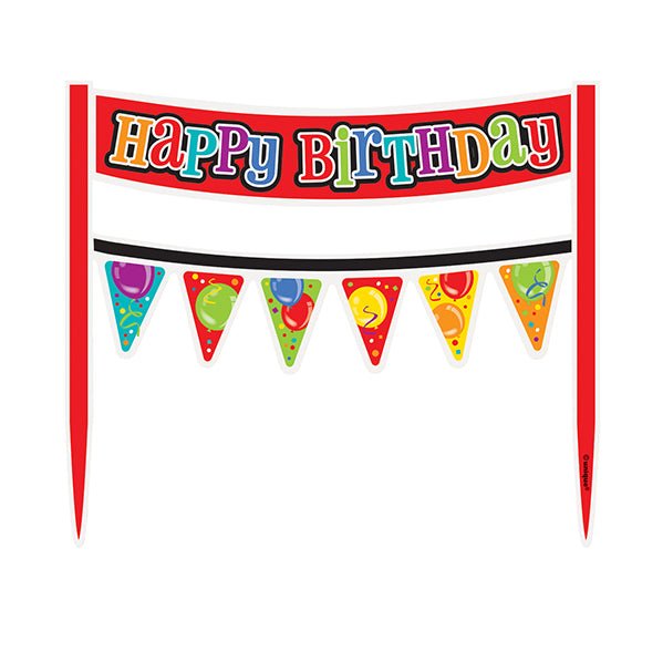 Confetti "Happy Birthday" Cake Banner (16.5cm) - The Party Marketplace