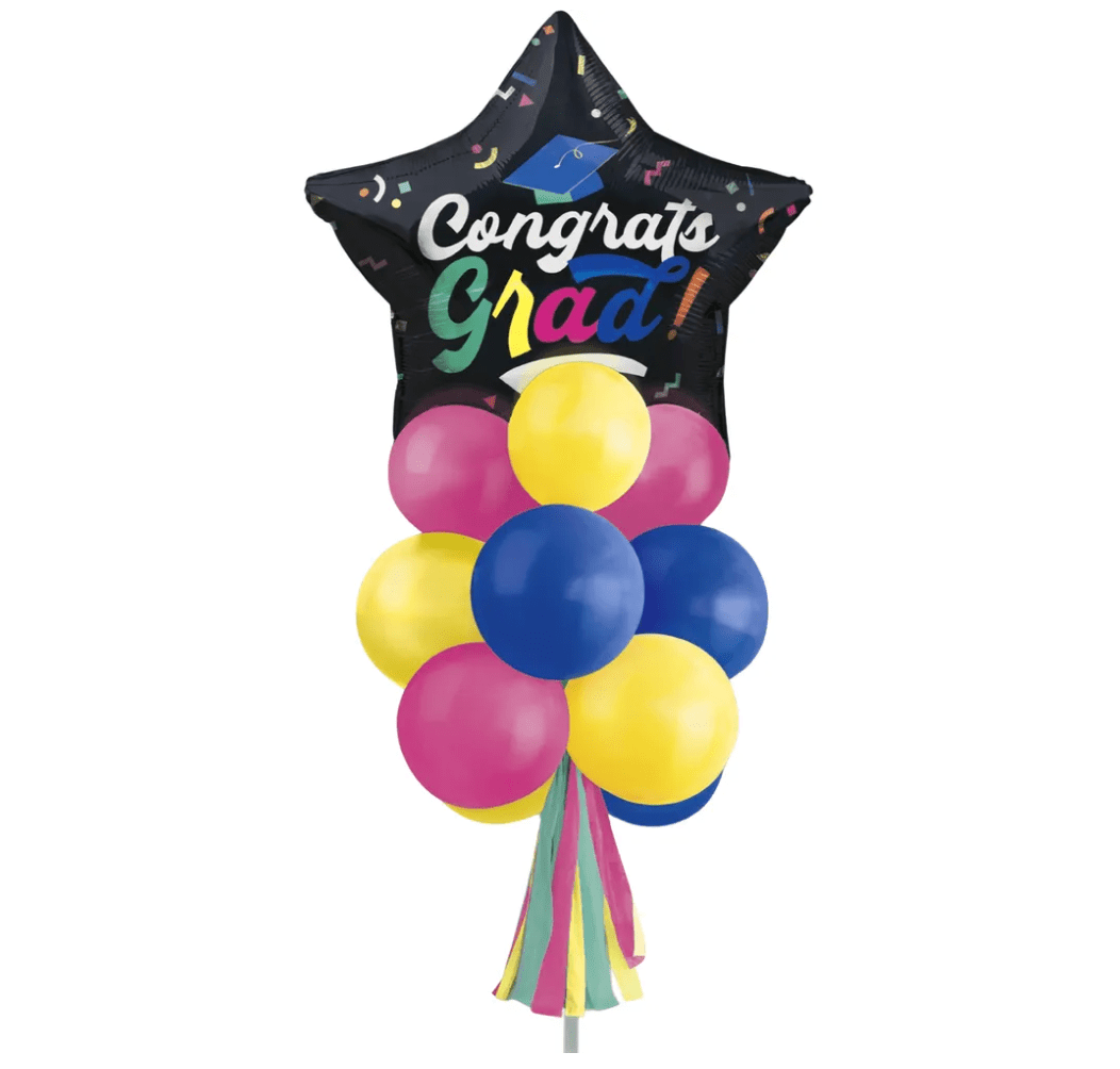 "Congrats Grad" Graduation Balloon Kit - (11 piece set) - The Party Marketplace