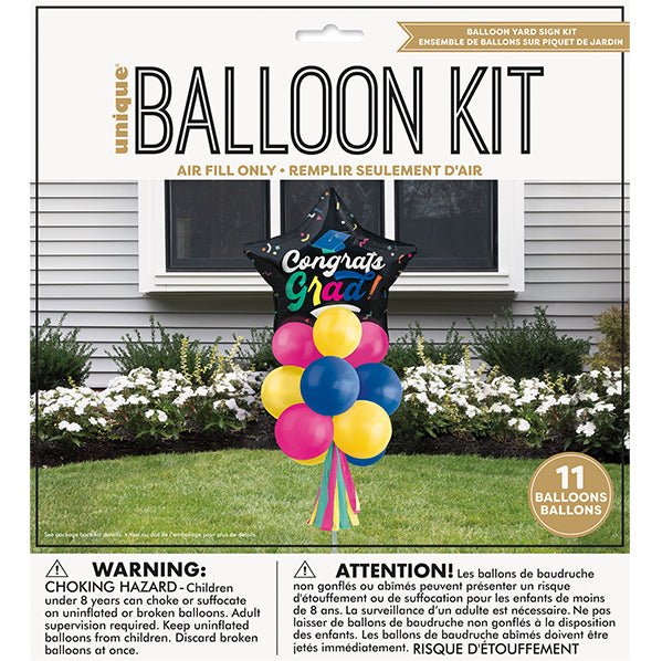 "Congrats Grad" Graduation Balloon Kit - (11 piece set) - The Party Marketplace