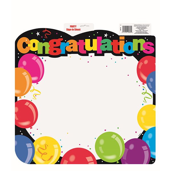 Congratulations Sign Here Cutout - The Party Marketplace