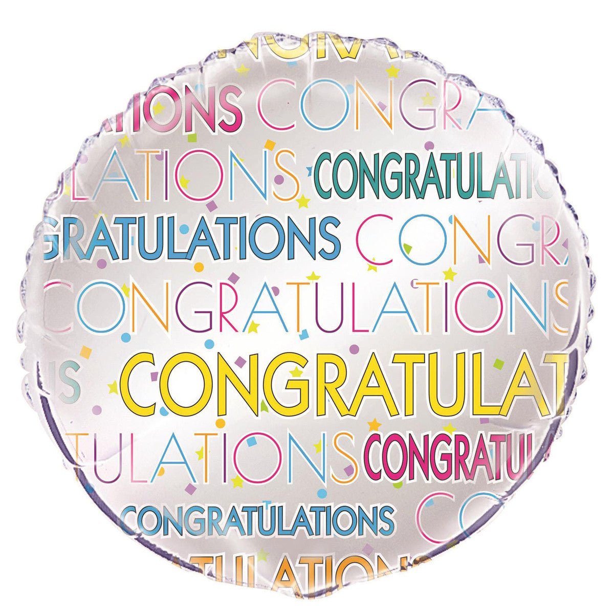 "Congratulations" Star Foil Balloon 45cm - The Party Marketplace