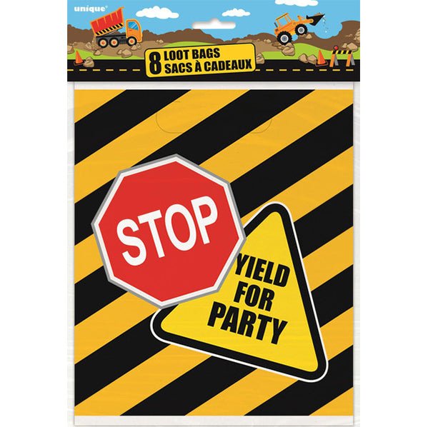 Construction Party Loot Bags (Pack of 8) - The Party Marketplace