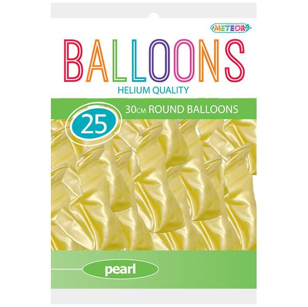 Cream Pearl Balloons 30cm (Pack of 25) - The Party Marketplace