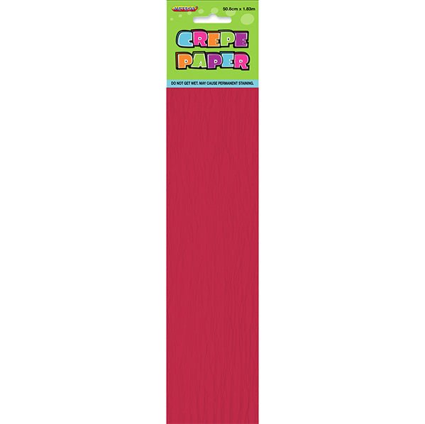 Crepe Paper - Ruby Red - The Party Marketplace