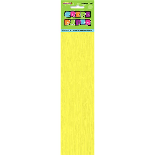 Crepe Paper - Soft Yellow - The Party Marketplace