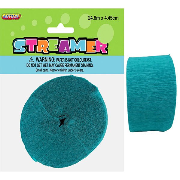 Crepe Streamer - Caribbean Teal - The Party Marketplace