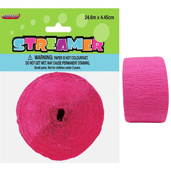 Crepe Streamer - Hot Pink - The Party Marketplace