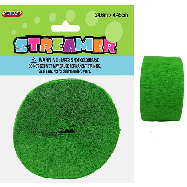 Crepe Streamer - Lime Green - The Party Marketplace
