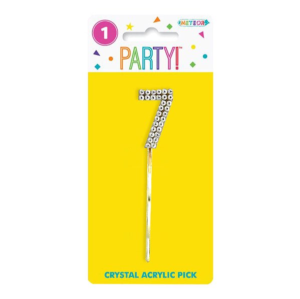 Crystal Acrylic Number Pick - 7 - The Party Marketplace