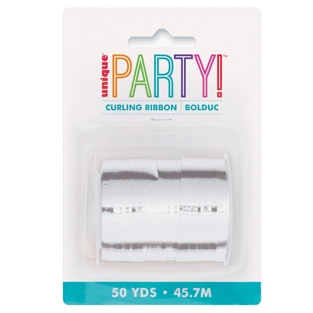 Curling Ribbon Roll - Silver (45.7m) - The Party Marketplace