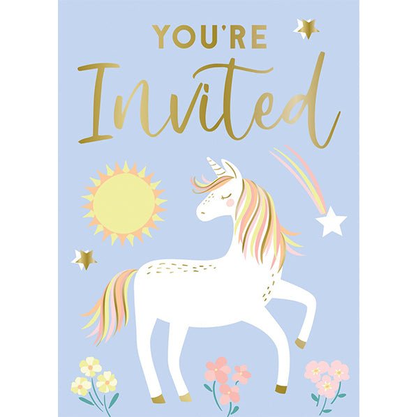 Dainty Unicorn Invitations (Pack of 8) - The Party Marketplace